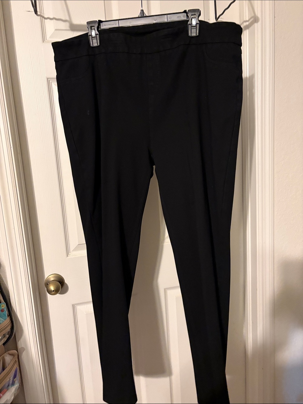 Soft Surroundings Pants Women's 2X Black Straight Leg Ankle Pull on Pant